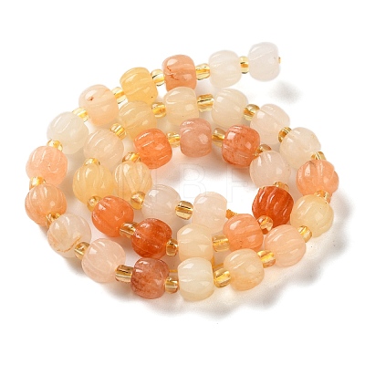 Natural Golden Silk Jade Beads Strands G-B135-B01-01-1