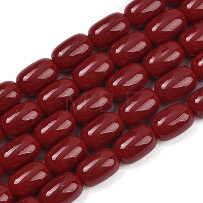 Opaque Glass Beads Strands GLAA-Z015-02G-1