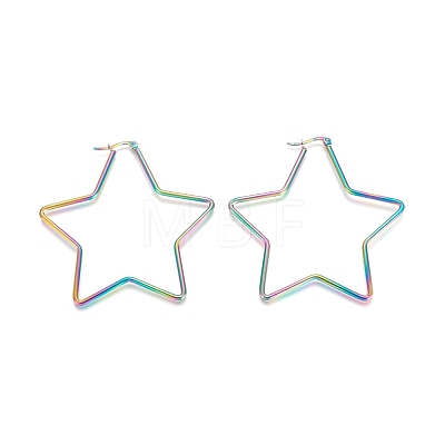 304 Stainless Steel Hoop Earrings STAS-D171-06B-M-1