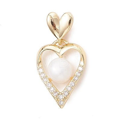 Natural Baroque Keshi Pearl Pendants PALLOY-JF05427-1