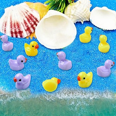 25Pcs 5 Styles Mini Tortoise & Duck Resin Display Decorations RESI-YW0001-61-1