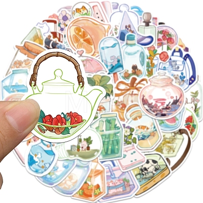 50Pcs PVC Waterproof Stickers PW-WG85A8C-01-1