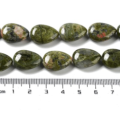 Natural Unakite Beads Strands G-L242-36-1