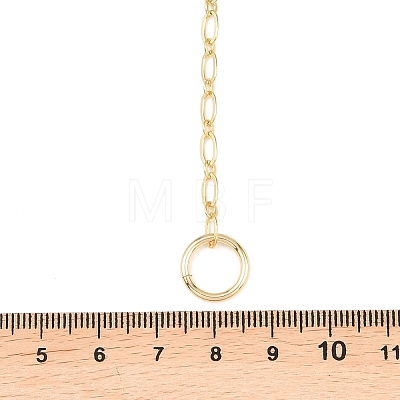 Brass Oval Link Chain Y Lariat Necklaces NJEW-H087-06I-G-1
