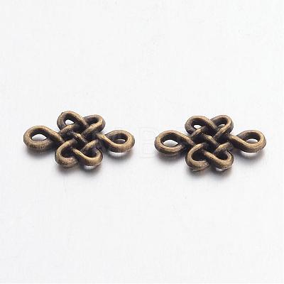Tibetan Style Chinese Knot Alloy Links connectors TIBE-Q035-077AB-NR-1