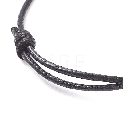 Gemstone Beaded Cord Bracelet BJEW-JB07686-M02-1