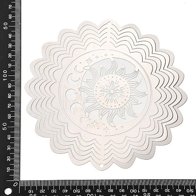201 Stainless Steel 3D Rotating Hanging Wind Spinner STAS-C166-01F-P-1