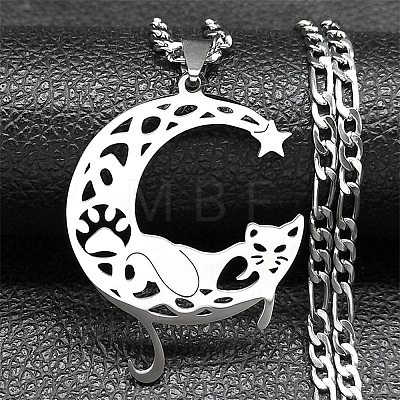 Non-Tarnish 304 Stainless Steel Necklaces NJEW-Q338-07P-1