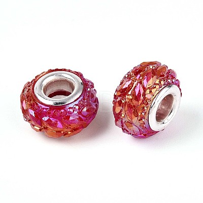 Opaque Resin European Beads RESI-T057-29H-1