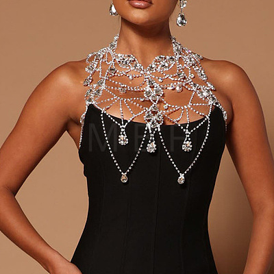 Alloy Crystal Rhinestone Teardrop Multi Layer Body Chains for Night Club FS-WGD641A-02-1