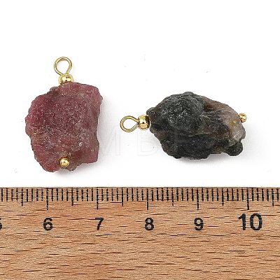 Raw Rough Natural Multicolor Tourmaline Pendants PALLOY-JF05962-1
