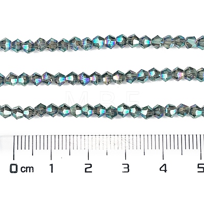 Transparent Electroplate Glass Beads Strands EGLA-A039-T3mm-UA12-1