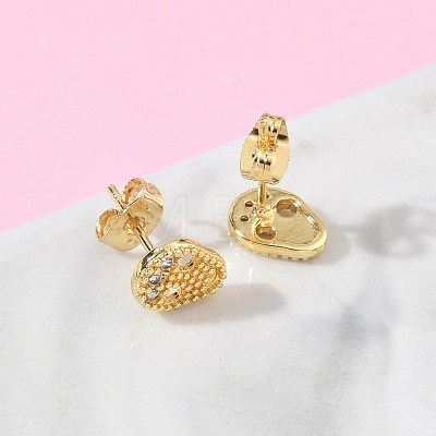 Halloween Brass & Crystal Rhinestone Stud Earrings for Women EJEW-G464-04G-04-1