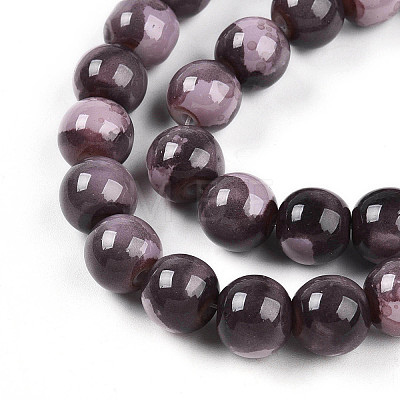 Baking Paint Glass Beads Strands X-DGLA-N003-10mm-C09-1