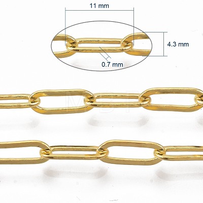 Brass Paperclip Chains CHC-S008-001B-G-1