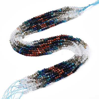 Natural & Synthetic Mixed Gemstone Beads Strands G-D080-A01-01-24-1