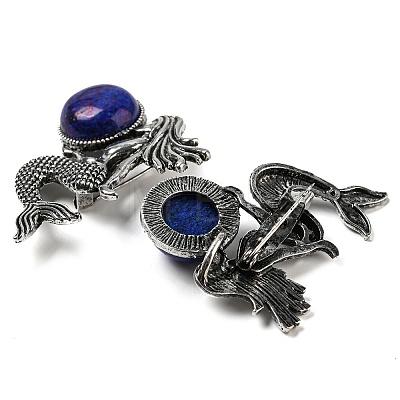 Dual-use Items Alloy Mermaid Brooch JEWB-C026-02B-AS-1