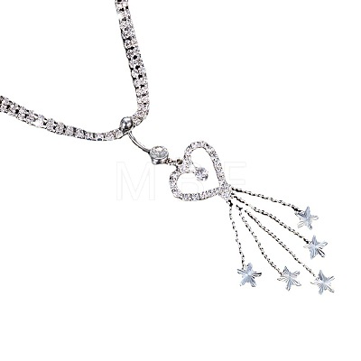 Alloy Full Crystal Rhinestone Heart Dangle Bell Button Ring Tassel Waist Chains WGAC653-01-1