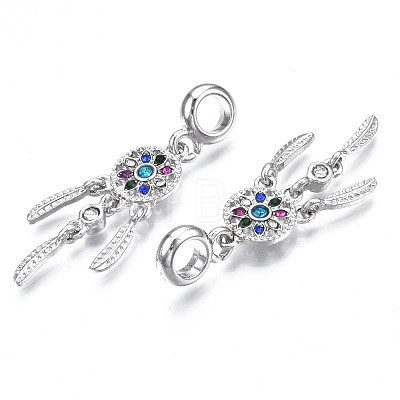 Rack Plating Alloy European Dangle Charms MPDL-N039-044-1