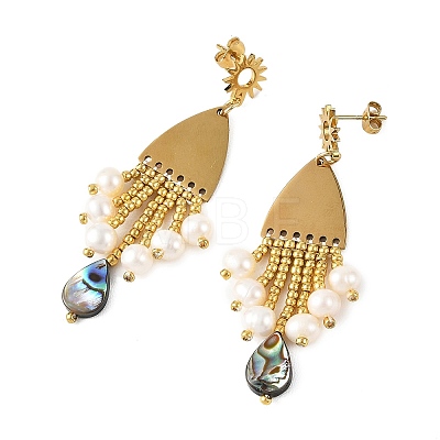 316L Surgical Stainless Steel Chandelier Earrings EJEW-MZ00767-1