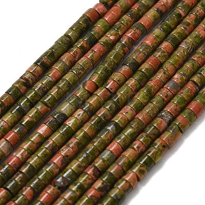 Natural Unakite Beads Strands G-P608-A10-01-1