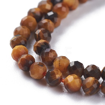 Natural Yellow Tiger Eye Beads Strands X-G-A026-A15-3mm-1