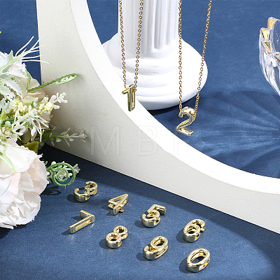 10Pcs 10 Styles Brass Slide Charms KK-BBC0027-79-1