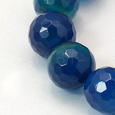 Natural Agate Beads Strands G-E054-8mm-14-1