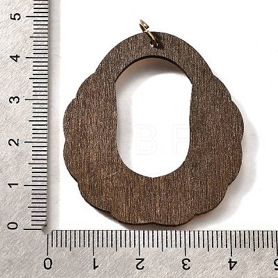 Printed Poplar Wood Pendants FIND-B045-23A-1