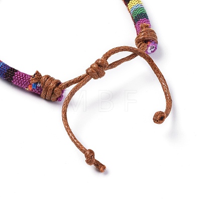 Rope Cloth Ethnic Cords Bracelets BJEW-JB04183-M-1