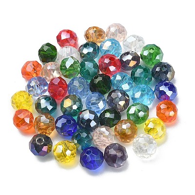 1200Pcs 15 Colors Electroplate Glass Beads Strands EGLA-YW0001-53-1