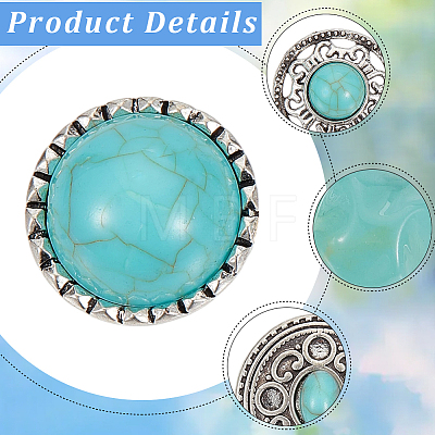 20Pcs 5 Styles 1-Hole Alloy Shank Buttons BUTT-CY0001-39-1