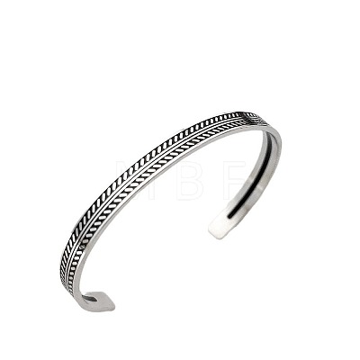 304 Stainless Steel Cuff Bangles for Men WG46524-03-1
