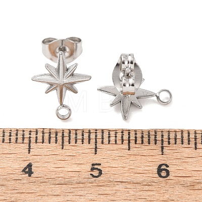304 Stainless Steel Stud Earrings STAS-K291-13A-P-1