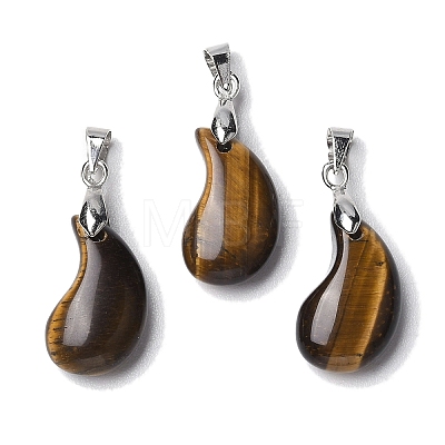 Natural Tiger Eye Pendants G-NH0025-14P-04-1