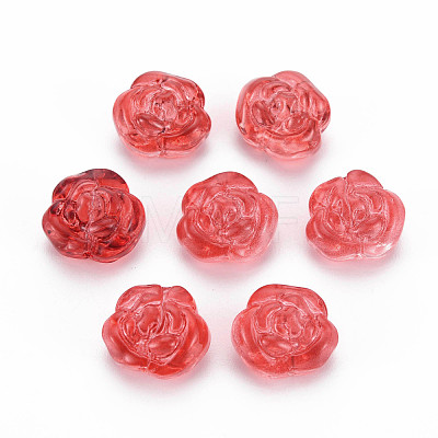 Transparent Baking Painted Glass Beads X-GLAA-S190-022-A01-1