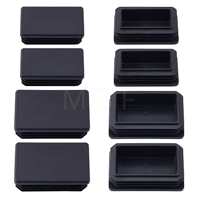 Gorgecraft 8Pcs 2 Style Plastic Furniture End Caps FIND-GF0005-28-1