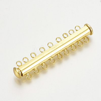 Brass Slide Lock Clasps KK-Q740-01G-1