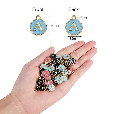 Golden Plated Alloy Enamel Charms ENAM-SZ0001-05G-1