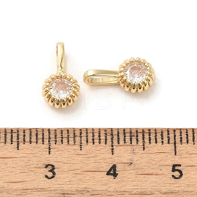 Brass Micro Pave Cubic Zirconia Charms KK-Z040-01A-1