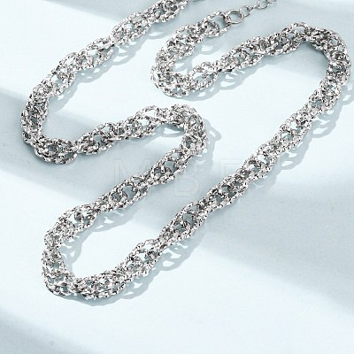 6MM 304 Stainless Twisted Rope Chain Necklaces SA-CBA725A-24P-1