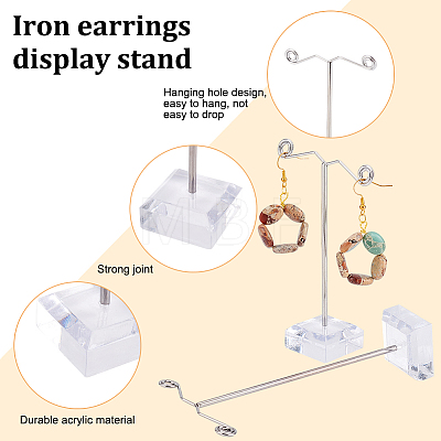 Iron Earring Display Frame EDIS-WH0006-19-1