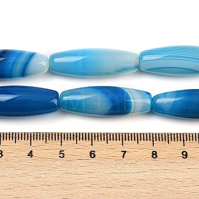 Natural Striped Agate/Banded Agate Beads Strands G-S280-10A-1