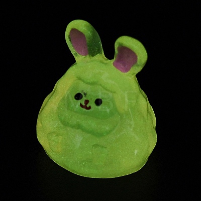 Luminous Resin Cute Little Rabbit Ornaments RESI-I054-01H-1