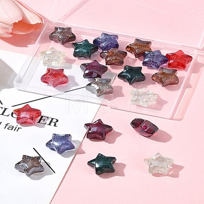 21Pcs 7 Colors Transparent Acrylic Beads OACR-FS0001-95-1
