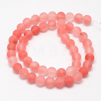 Cherry Quartz Glass Beads Strands G-D684-6mm-1