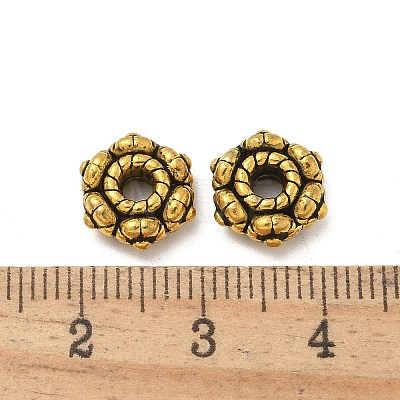 Tibetan Style Alloy Beads TIBE-P003-36AG-1