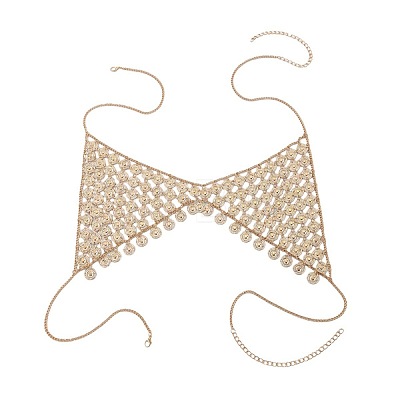 Iron Coin Woven Chest Body Chains for Sexy Bikini WG065A6-01-1