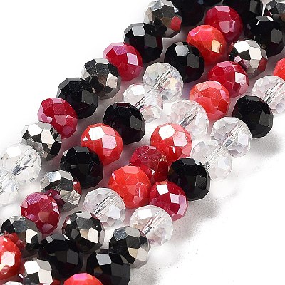 Glass Beads Strands EGLA-A034-M8mm-14-1