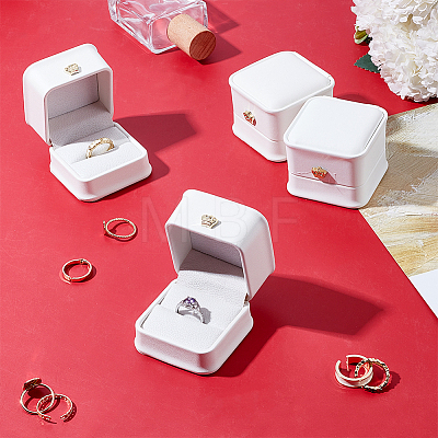 Imitation Leather Covered Plastic Jewelry Ring Boxes OBOX-WH0085-173C-1